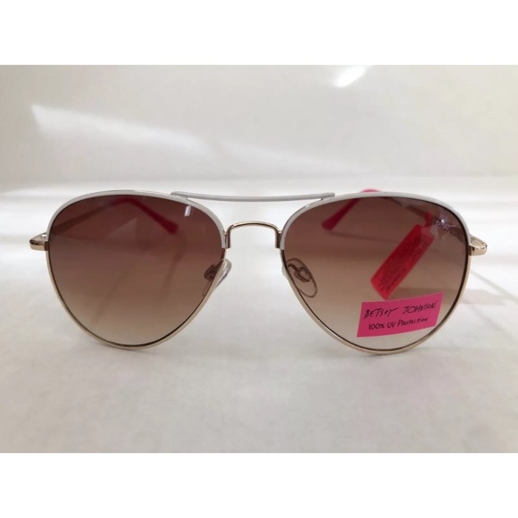 ISO Betsey Johnson Rhinestone White Aviators